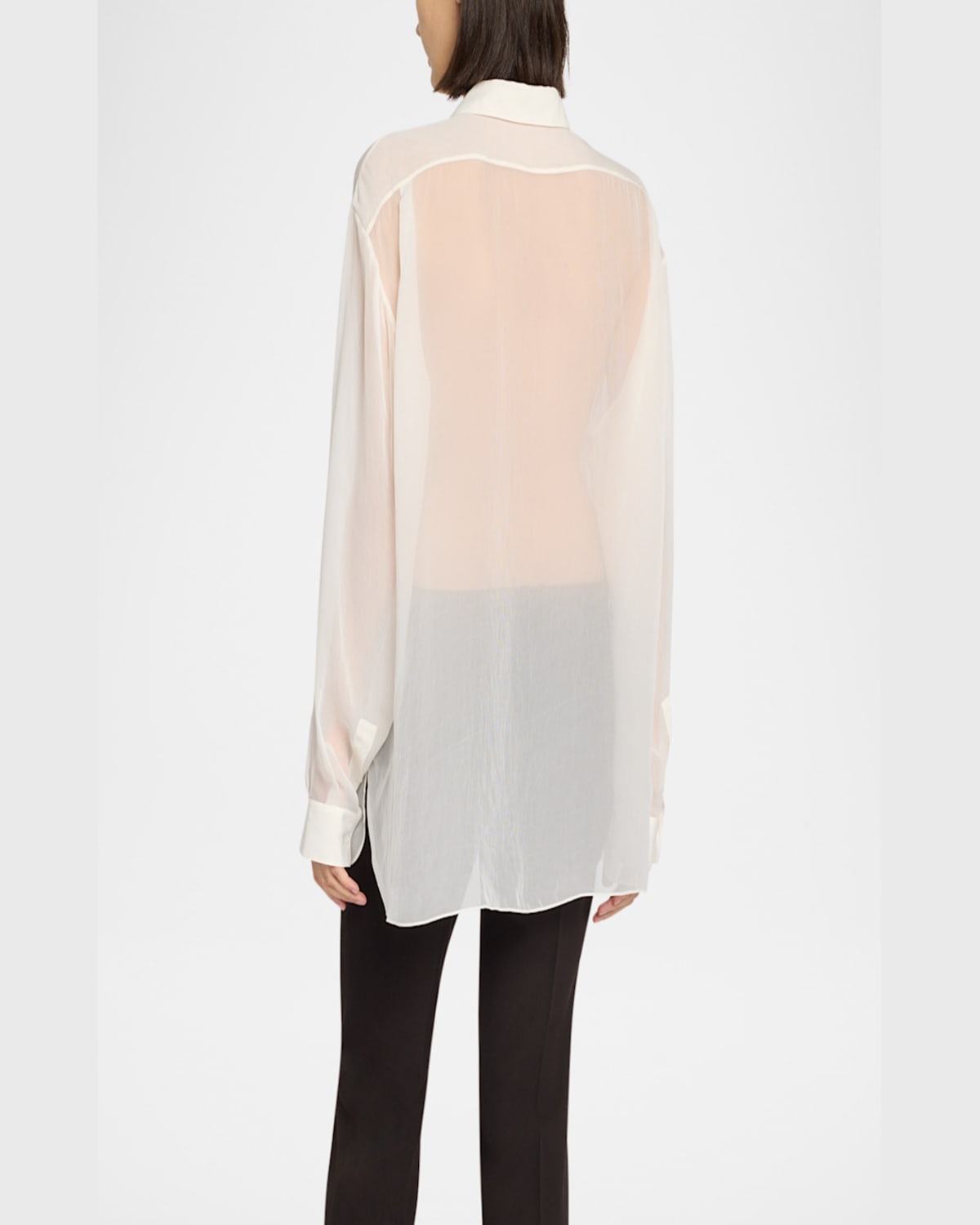The Row Nesson Sheer Oversized Shirt