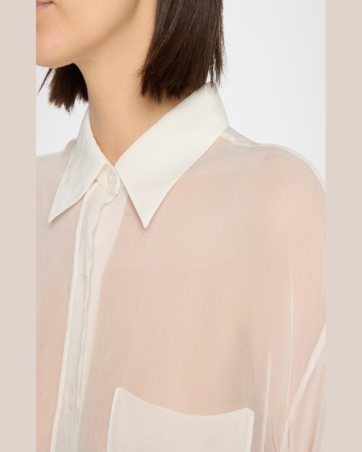 The Row Nesson Sheer Oversized Shirt
