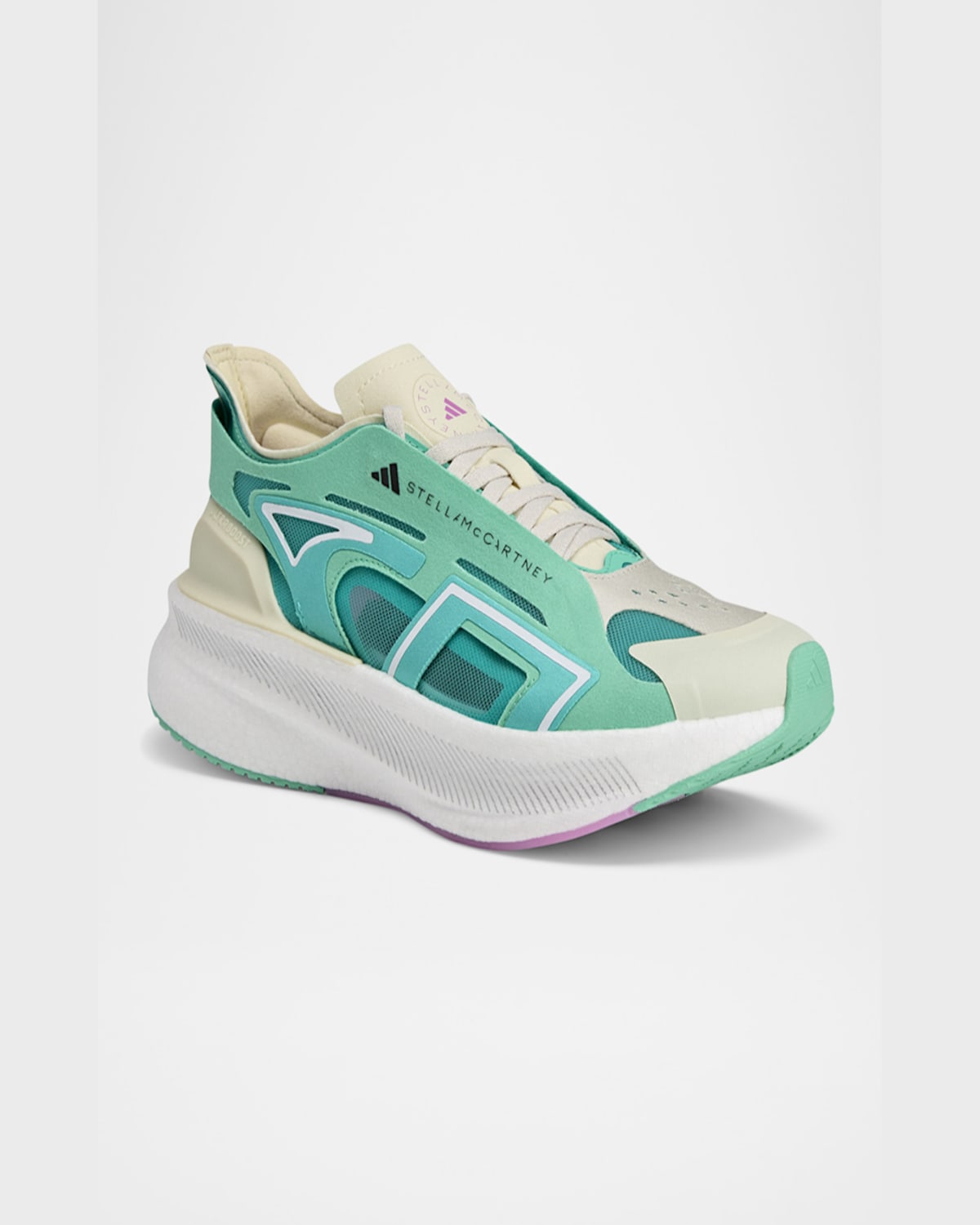 Adidas By Stella Mccartney Ultraboost 5 Colorblock Trainer Sneakers In Mint Rushftwr Whitesand