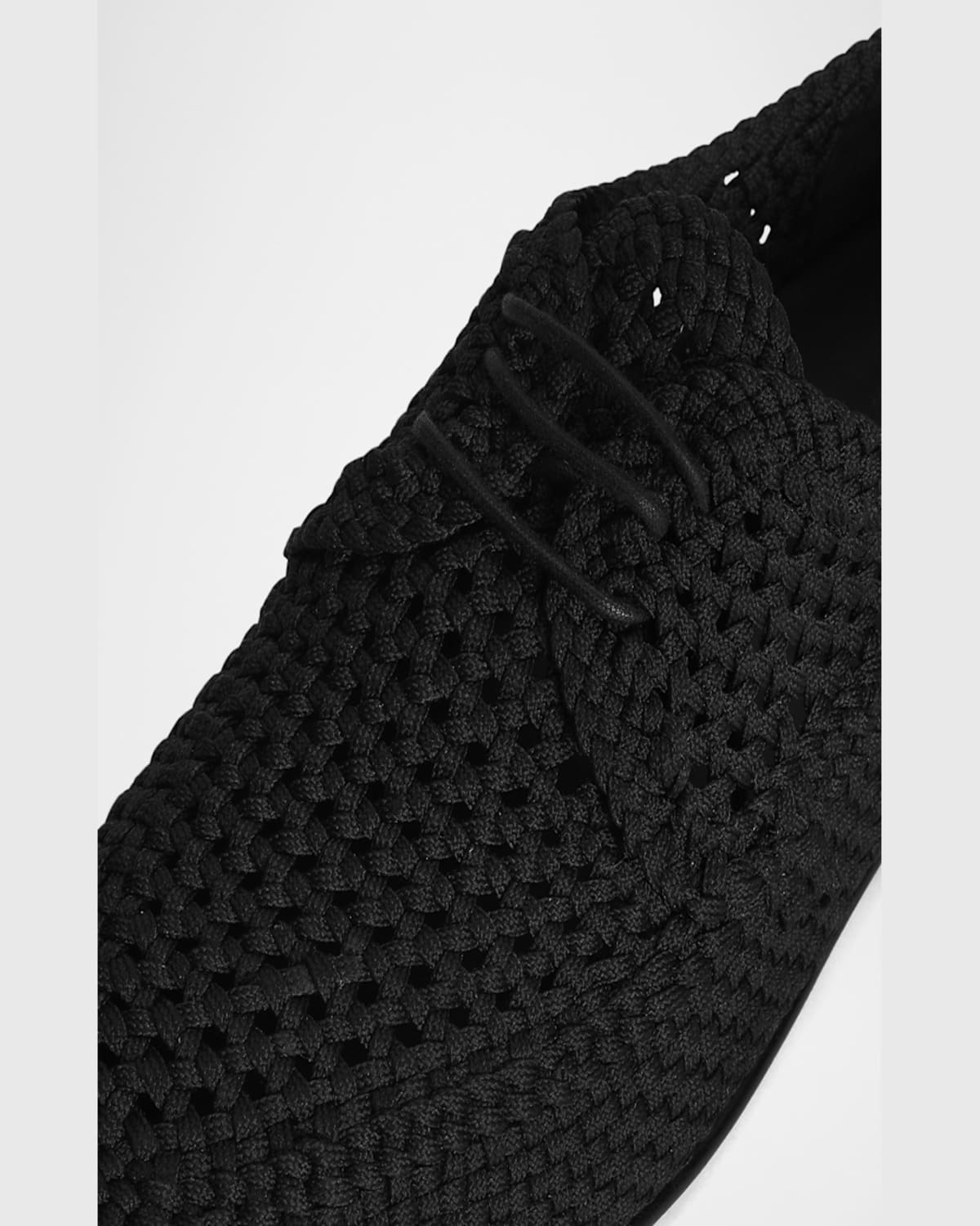Dolce & Gabbana Black Lace-up Shoes With Woven Design In Black