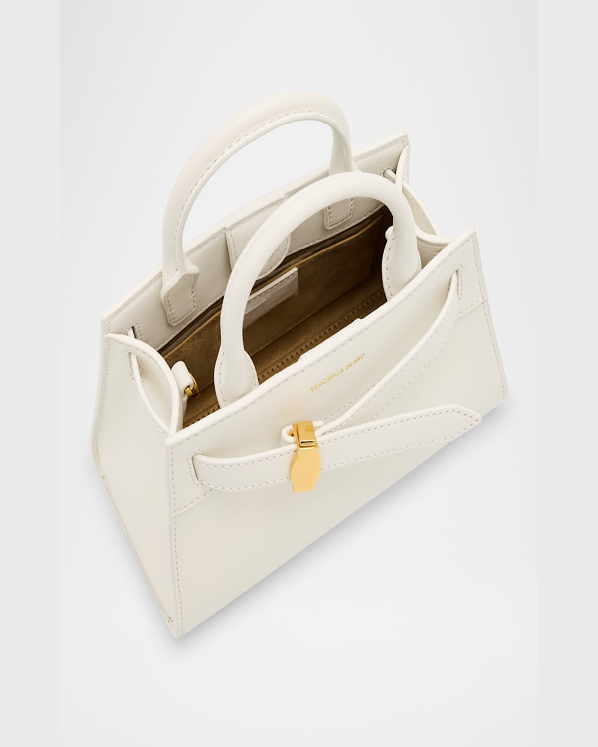 Shop Veronica Beard Dash Mini Leather Crossbody Bag In Hazelwood