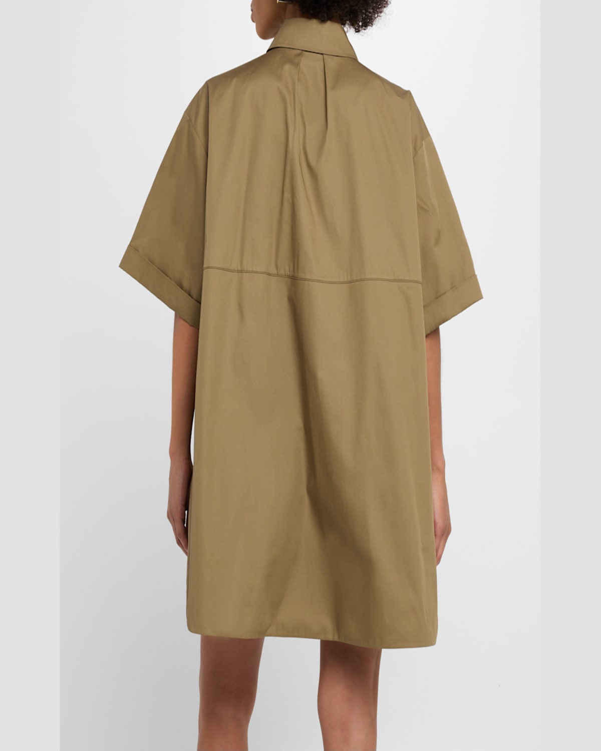 DICE KAYEK GATHERED SHORT-SLEEVE OVERSIZED SHIRT 