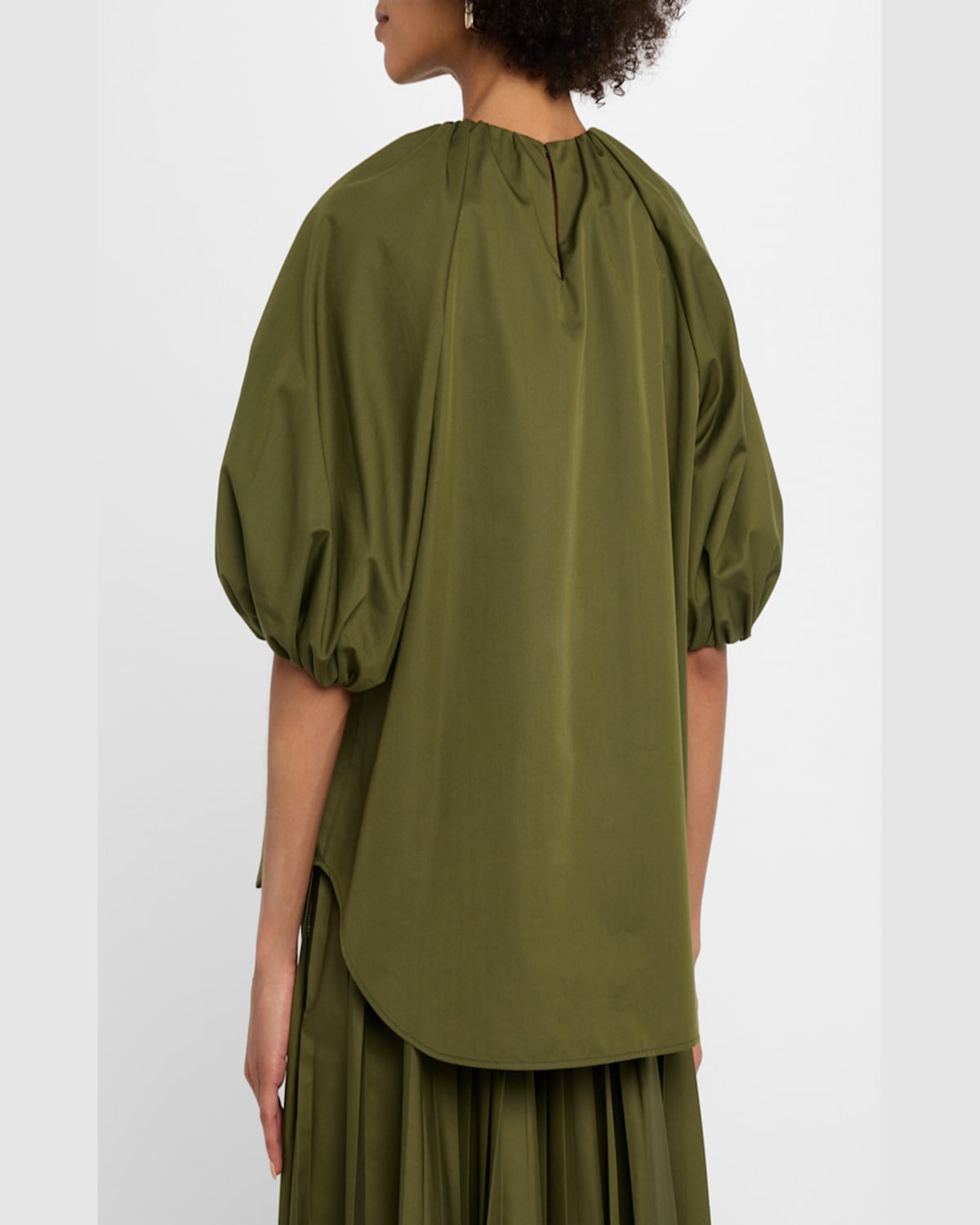 DICE KAYEK PUFF-SLEEVE GATHERED SHIRT 