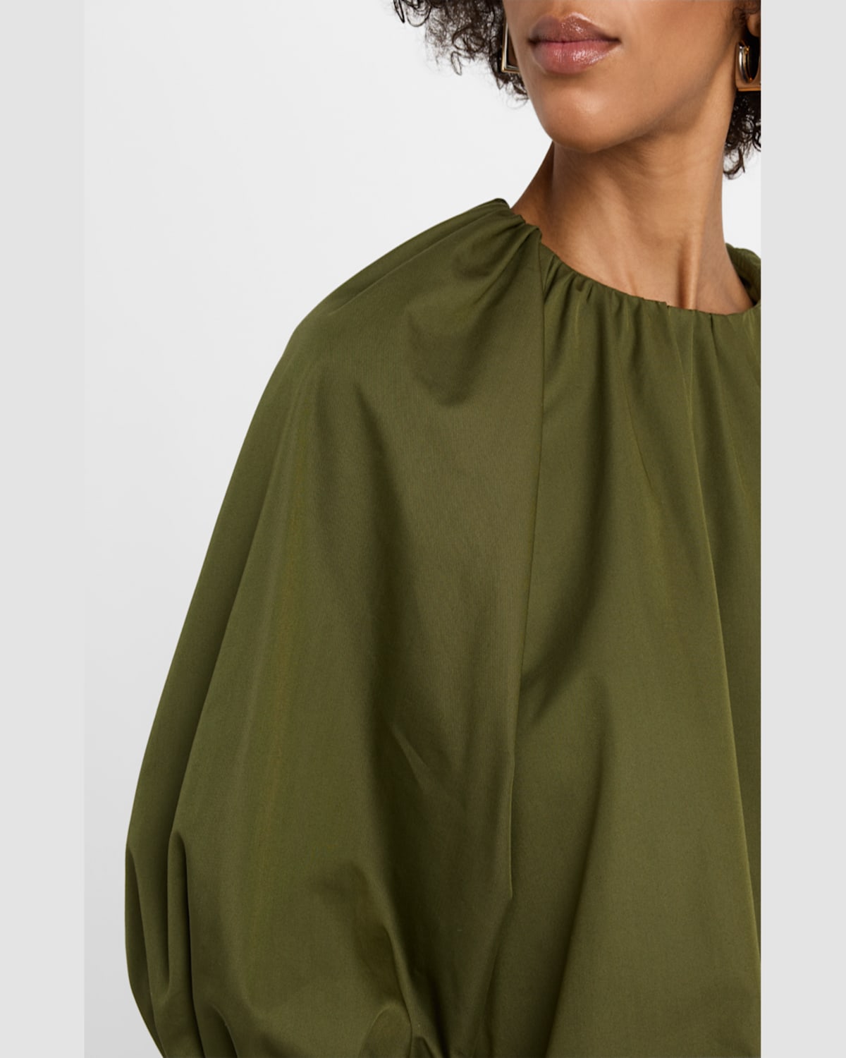 DICE KAYEK PUFF-SLEEVE GATHERED SHIRT 