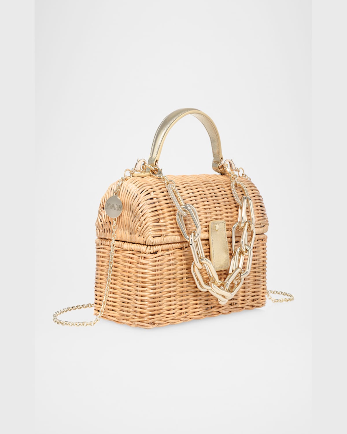 Judith Leiber Isla Basket Rattan Top-handle Bag In Cnatu