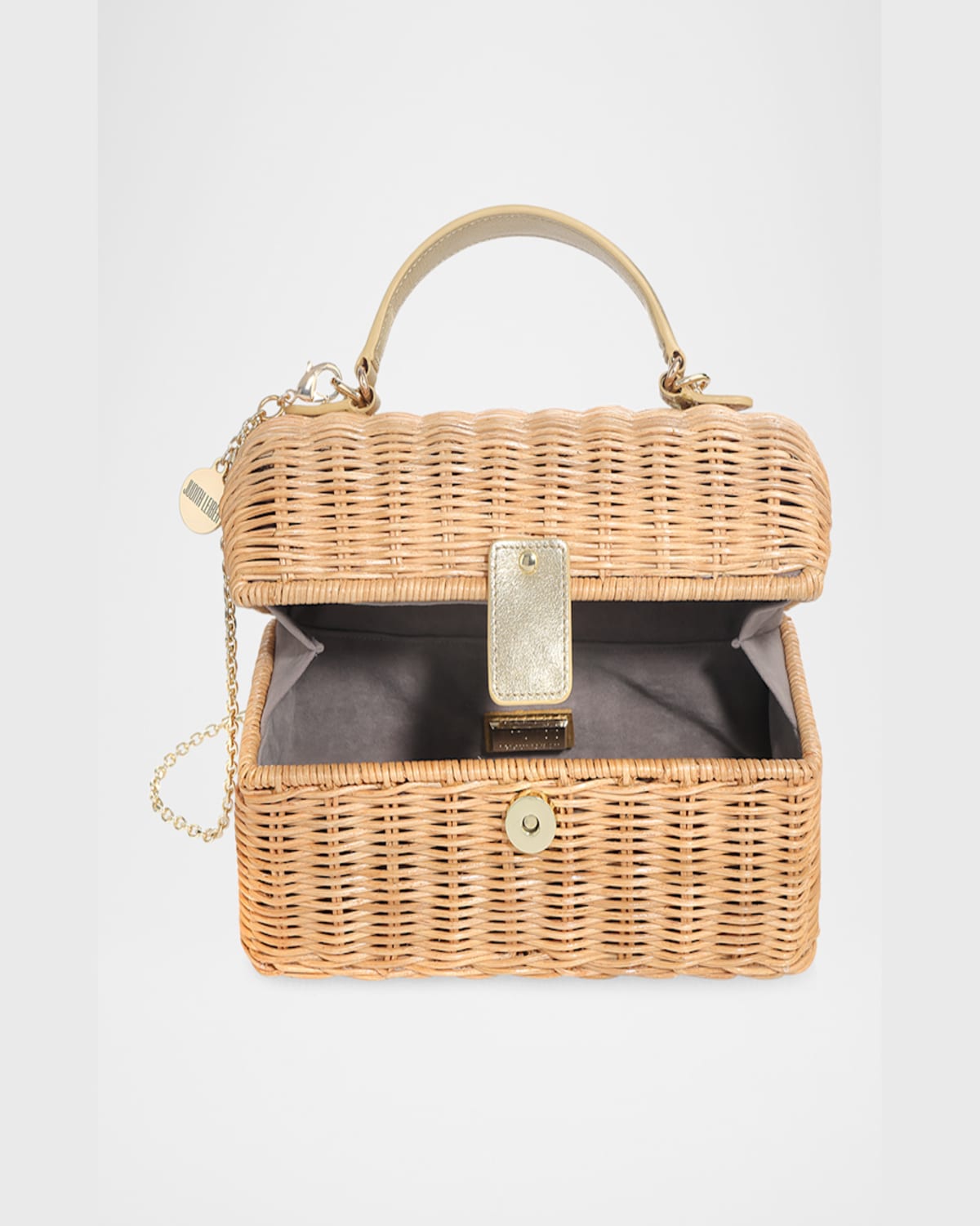 Judith Leiber Isla Basket Rattan Top-handle Bag In Cnatu