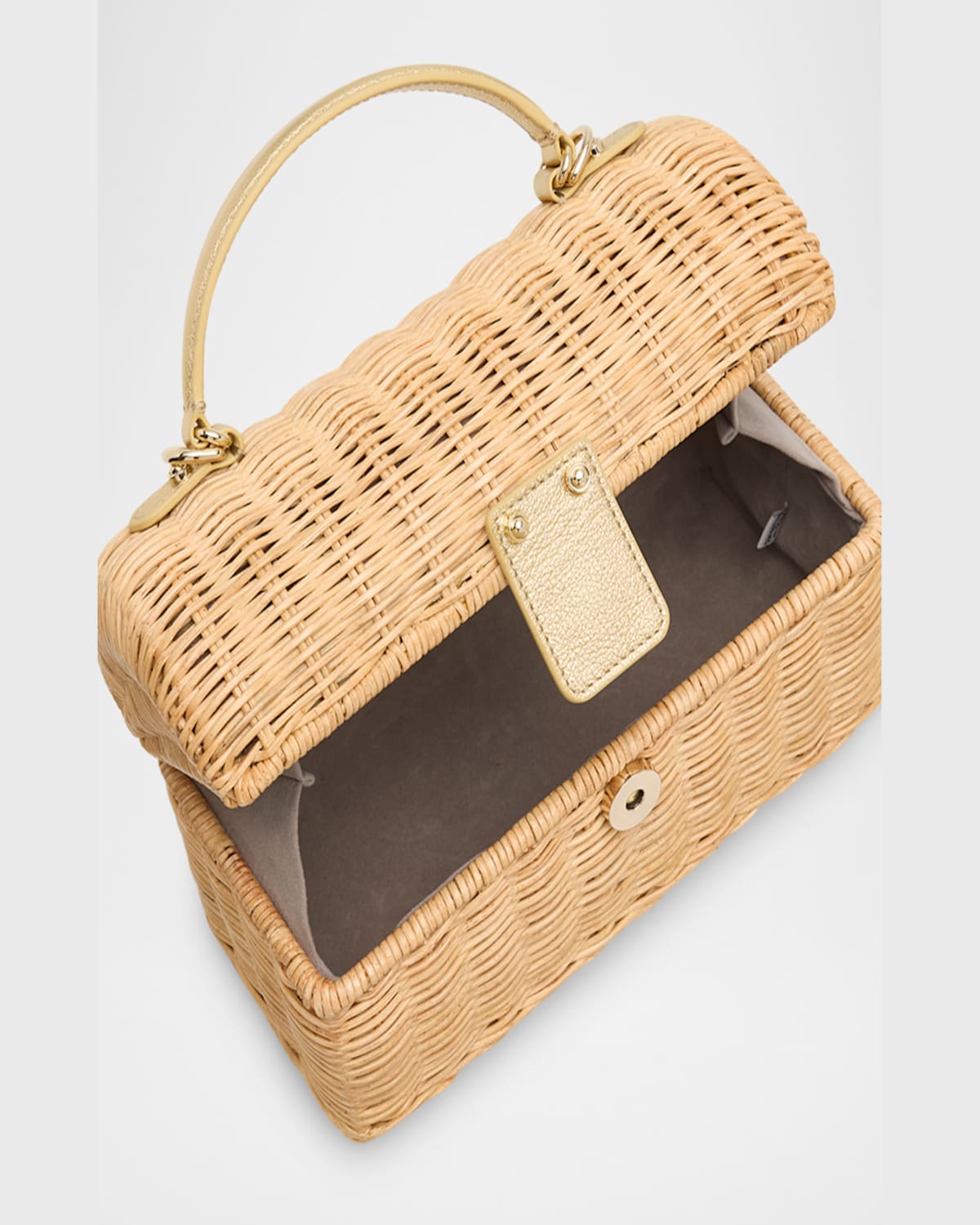 Judith Leiber Isla Basket Rattan Top-handle Bag In Cnatu