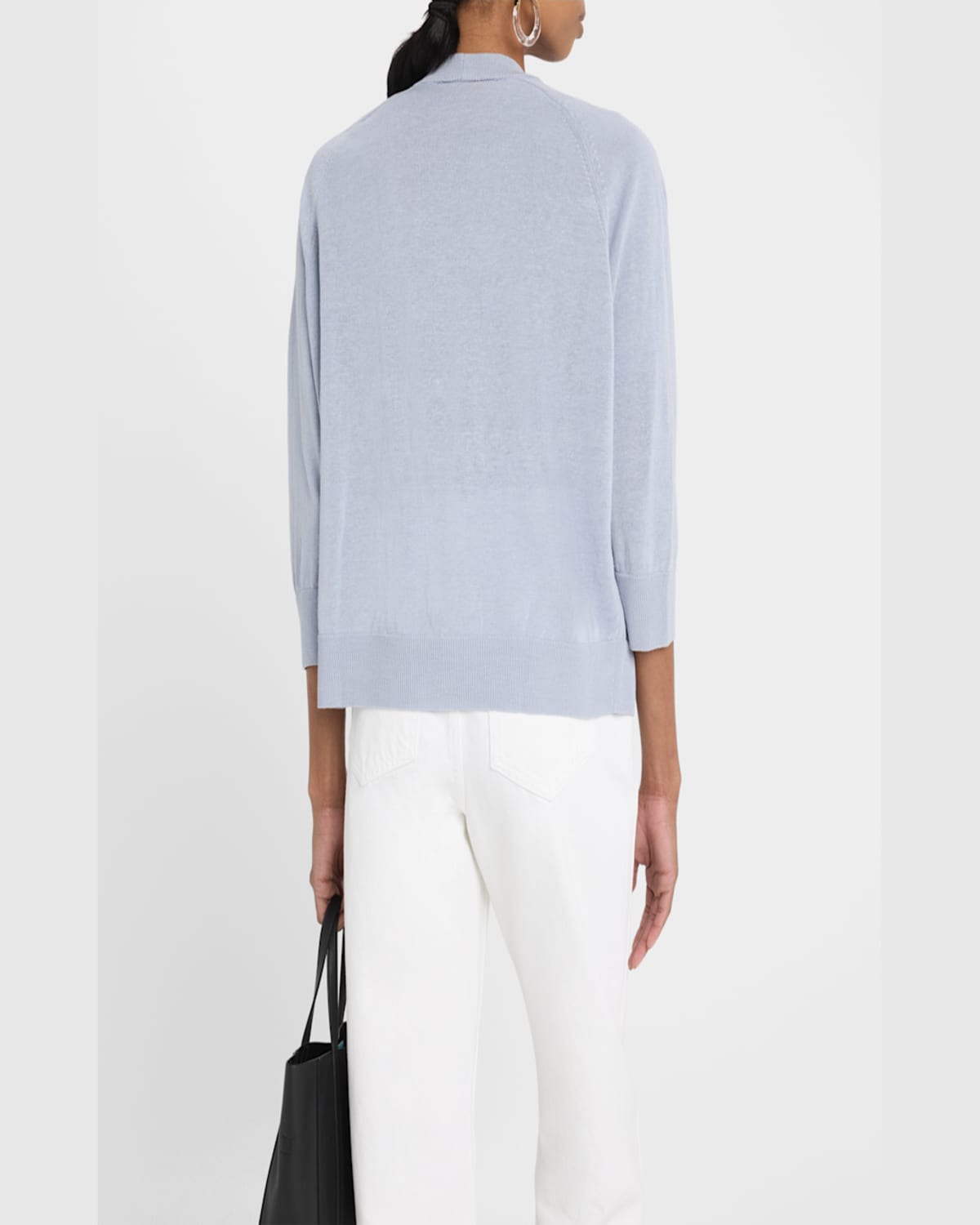 Shop Peserico Chain-embellished Knit Cardigan In Sunrise Blue