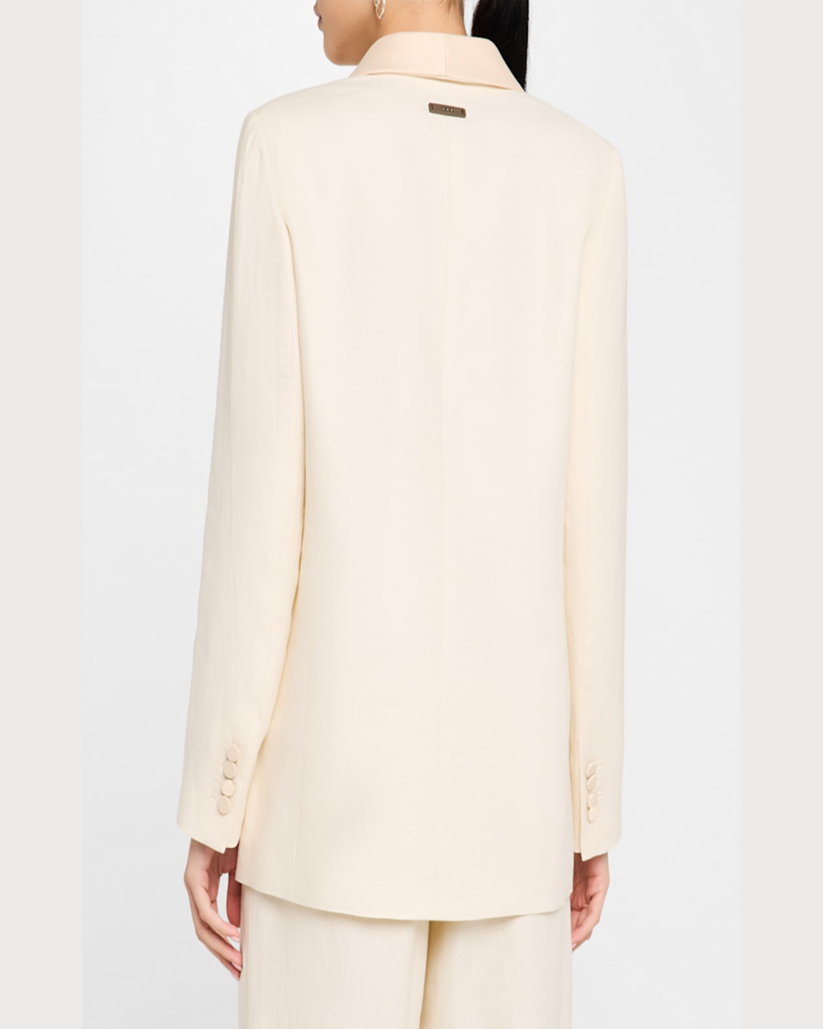 Shop Peserico Single-button Smoking Jacket In Quartz Sand