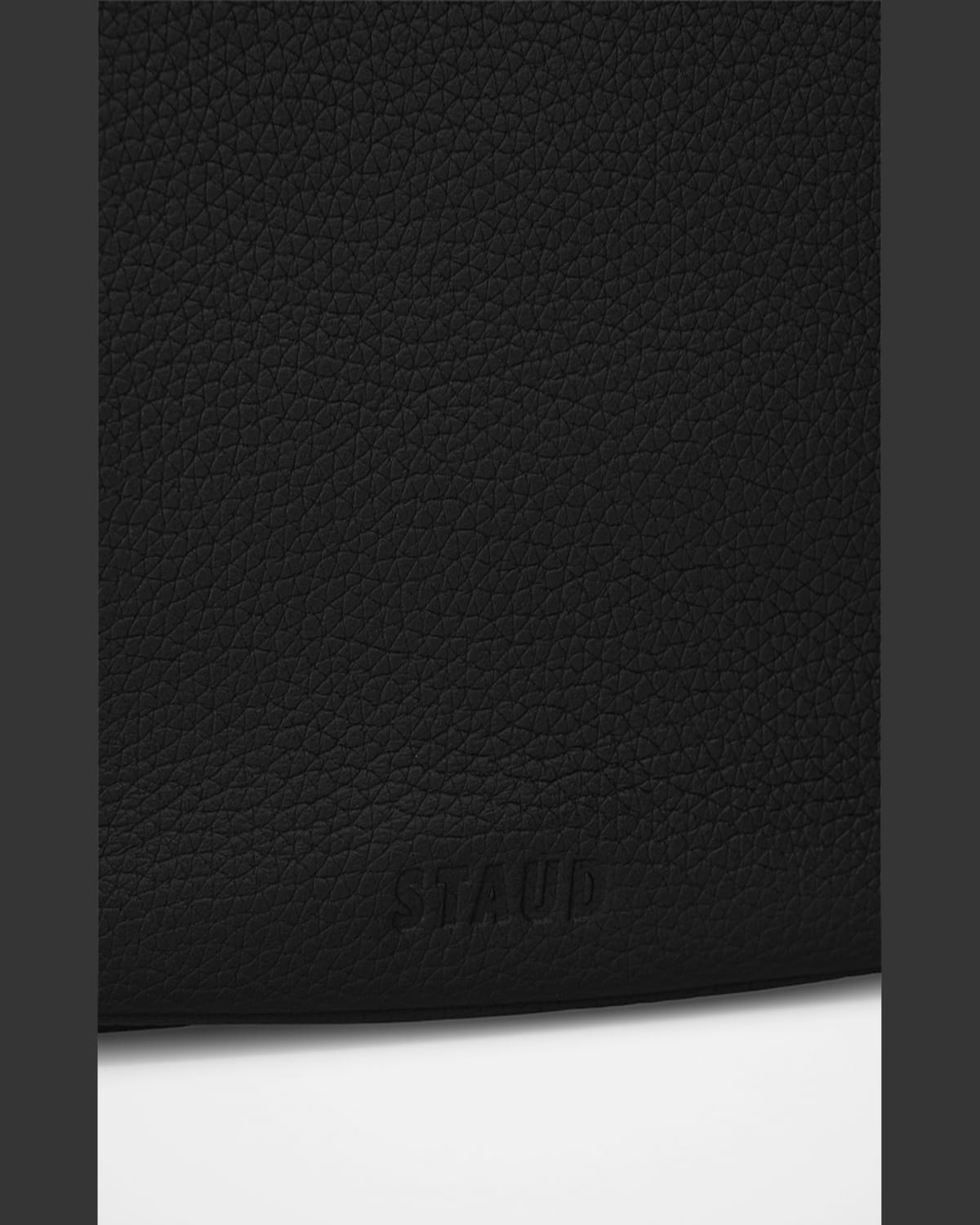 Staud Pine Zip Leather Hobo Bag In Black