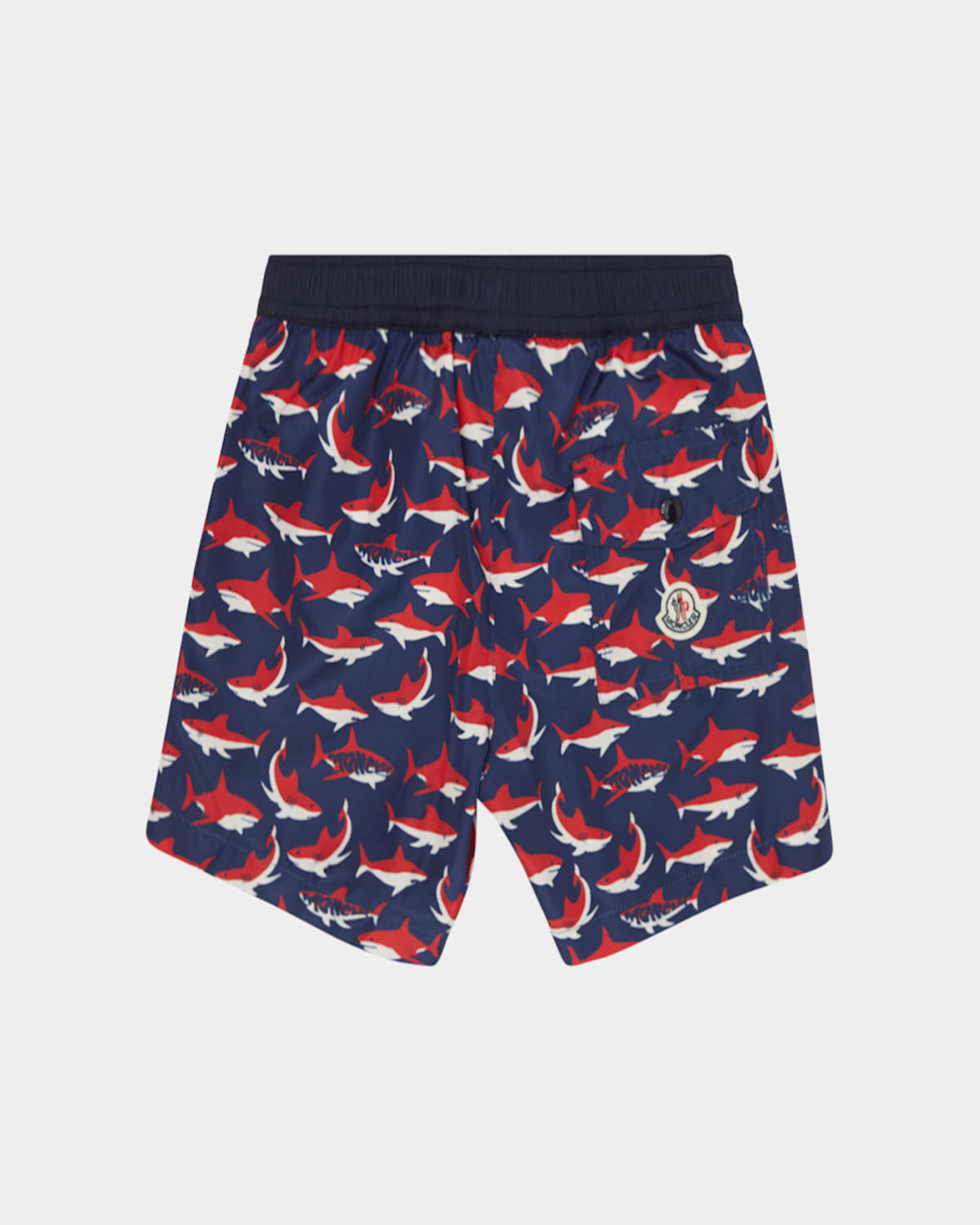 Moncler Shark Print Swim Shorts Multicolor In Blue