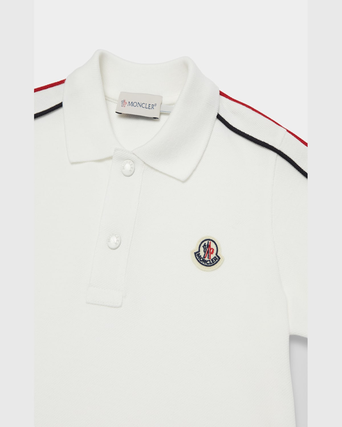 Moncler Boy's Polo Shirt W/ Shorts Set In White