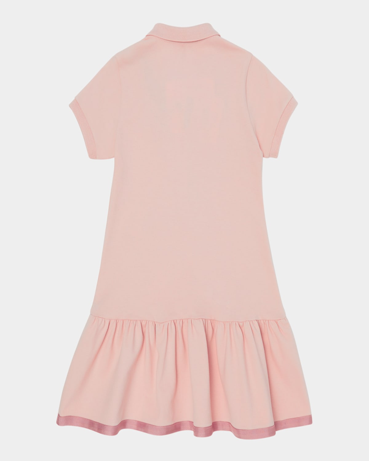 Moncler Girls Teen Pink Logo Polo Dress In Pastel Pink