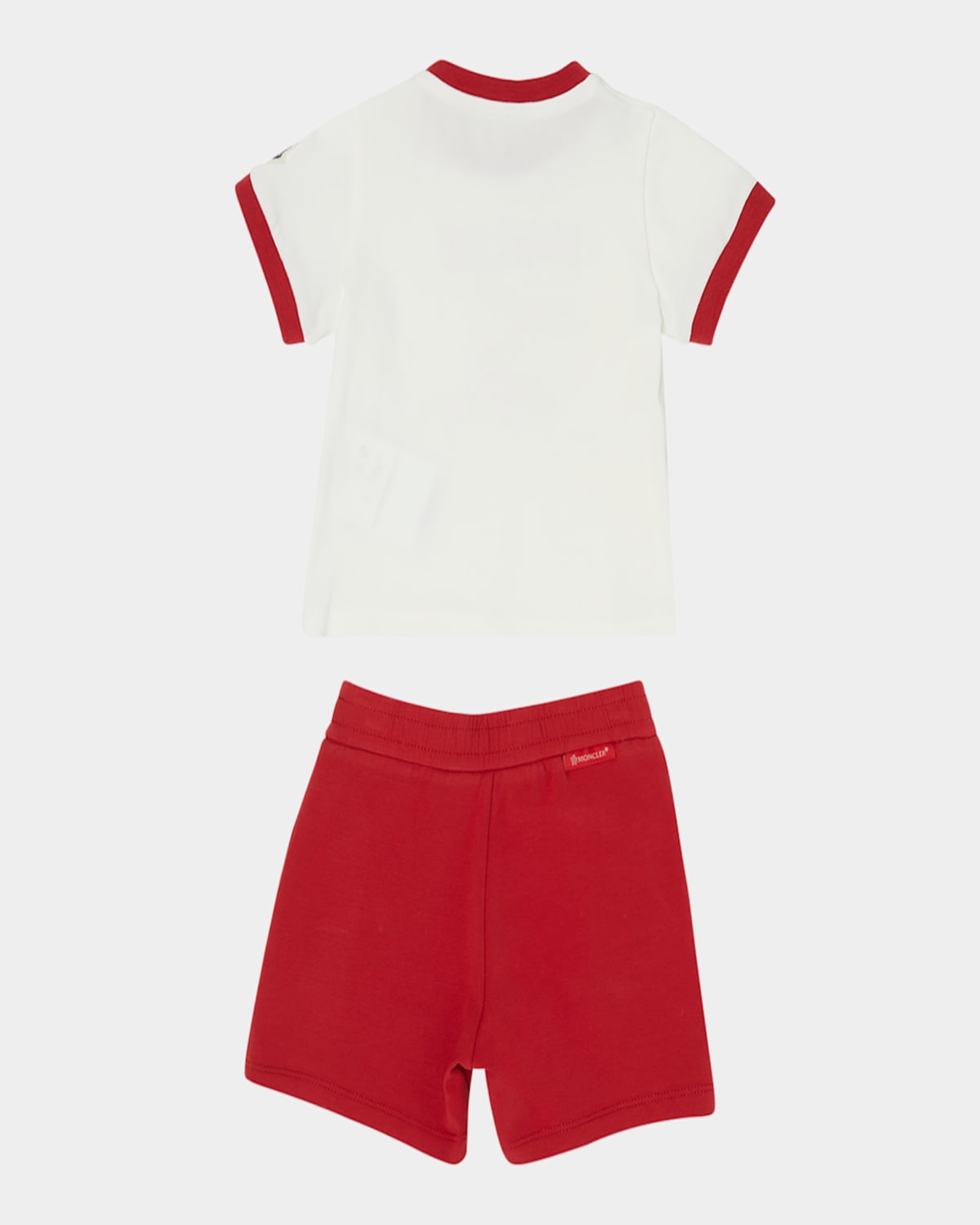 Moncler Boy's Whale Tale Graphic T-shirt And Shorts Set In White