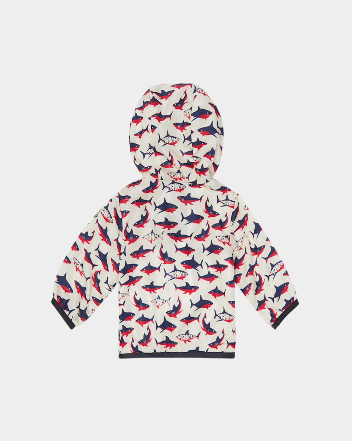 Moncler Boy's Boyce Shark-print Jacket In Natural