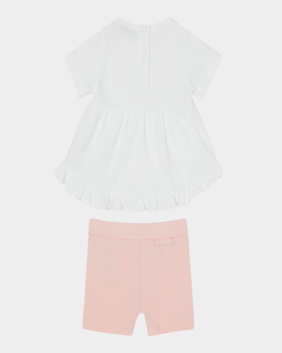 Moncler Girl's T-shirt And Short Legging 2-piece Set In Natural