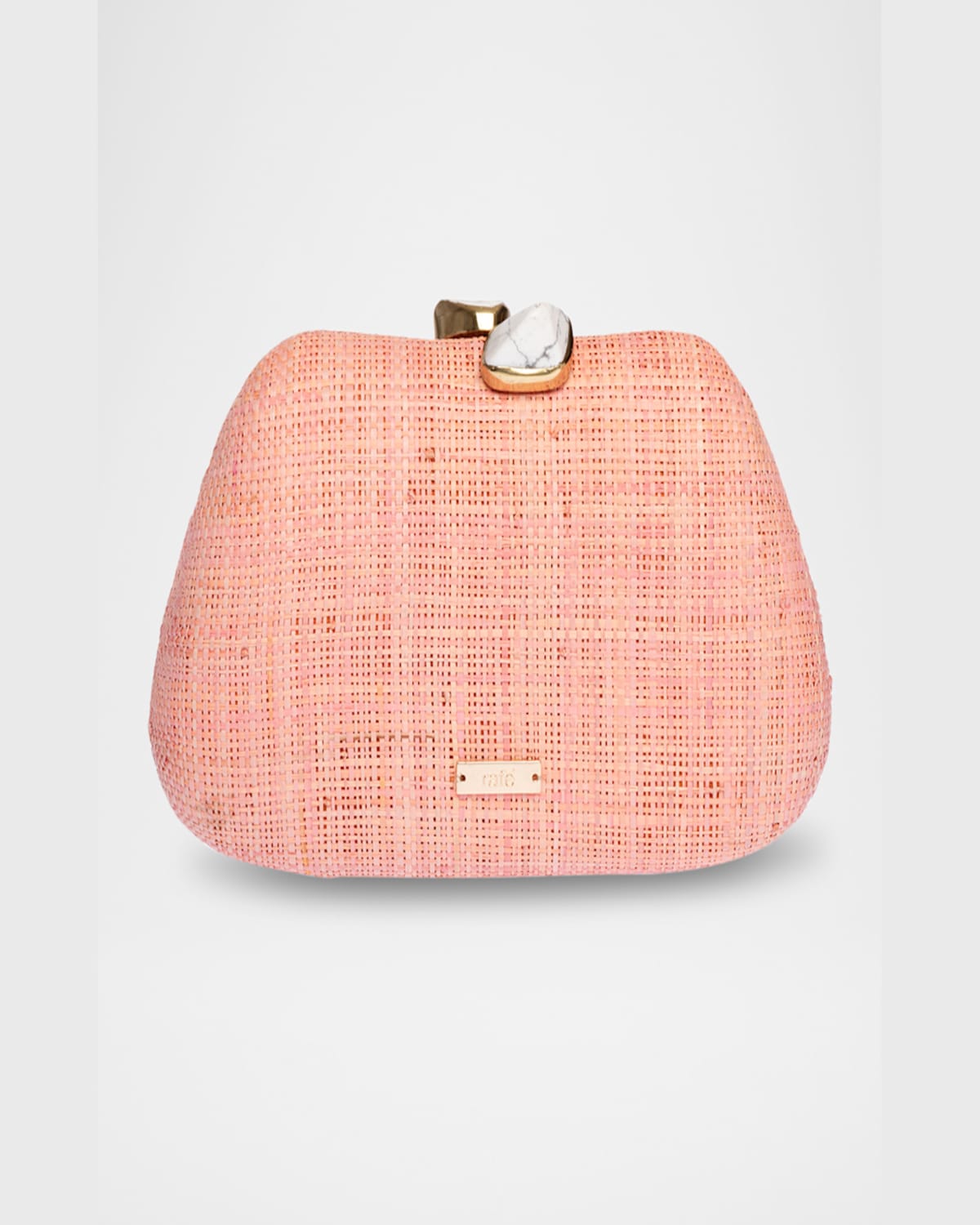 Rafe Tamu Flower Raffia Clutch Bag In Pink