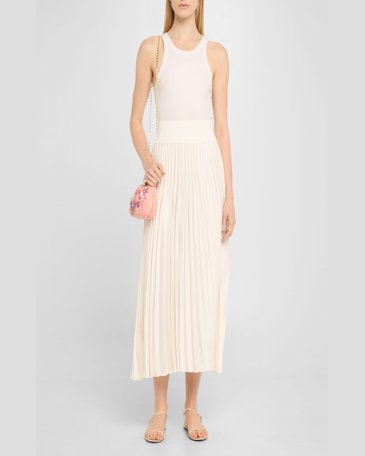 Rafe Tamu Flower Raffia Clutch Bag In Pink