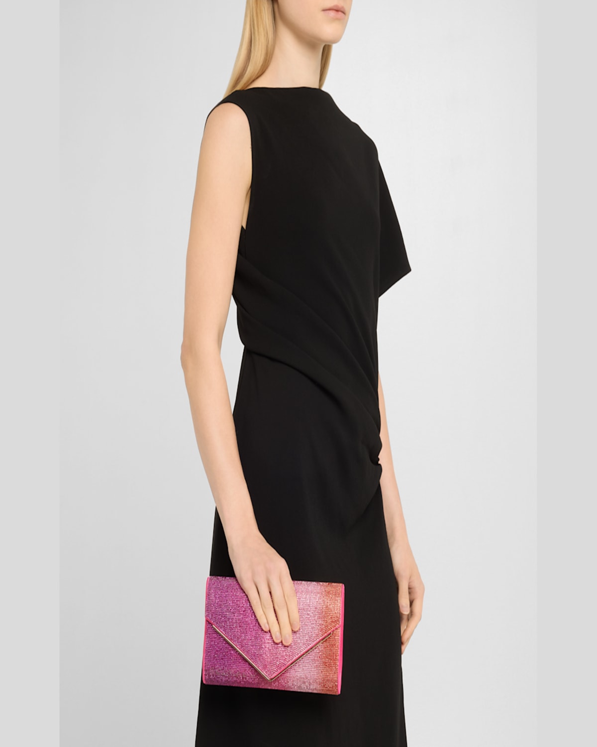 Rafe Candy Embellished Envelope Clutch Bag In Fuchsia / Orange