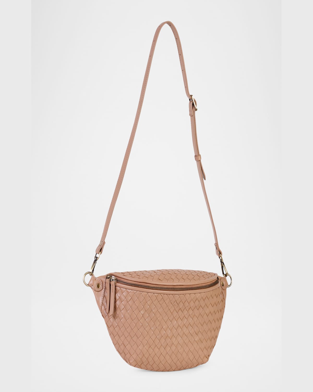 Rafe Alex Sling Woven Leather Shoulder Bag In Barley