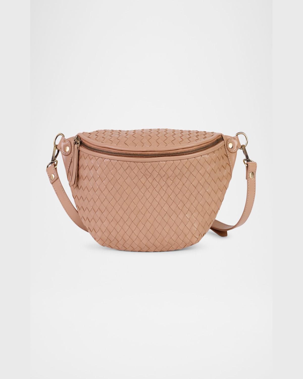 Rafe Alex Sling Woven Leather Shoulder Bag In Barley