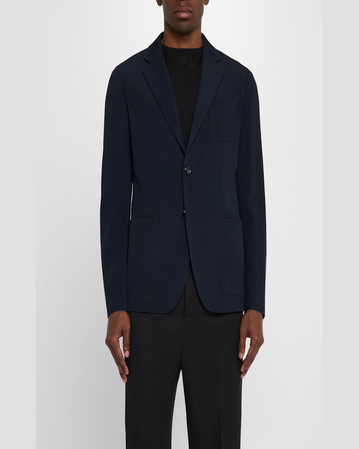 Giorgio Armani Men's Upton Patch-pocket Sport Coat In Grey