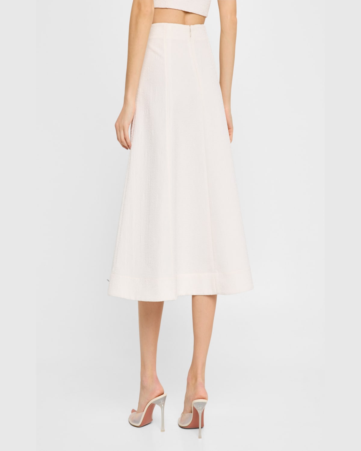 Veronica Beard Fellini Textured A-line Skirt In Dove