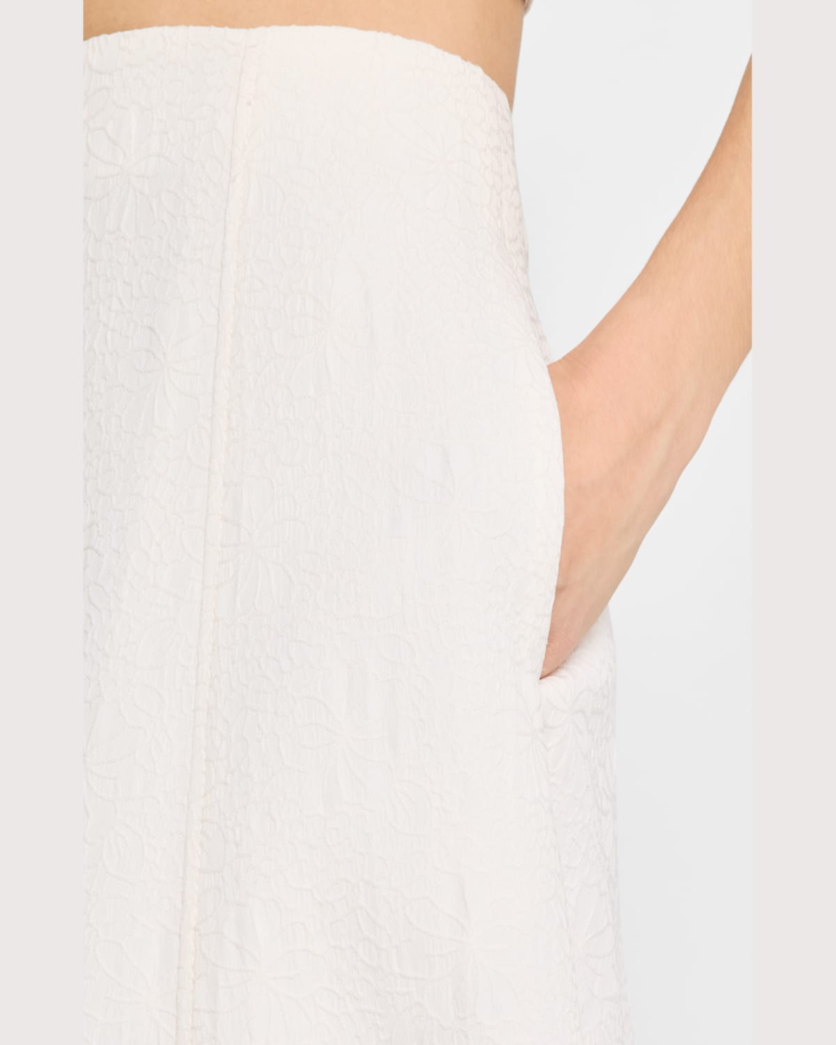 Veronica Beard Fellini Textured A-line Skirt In Dove