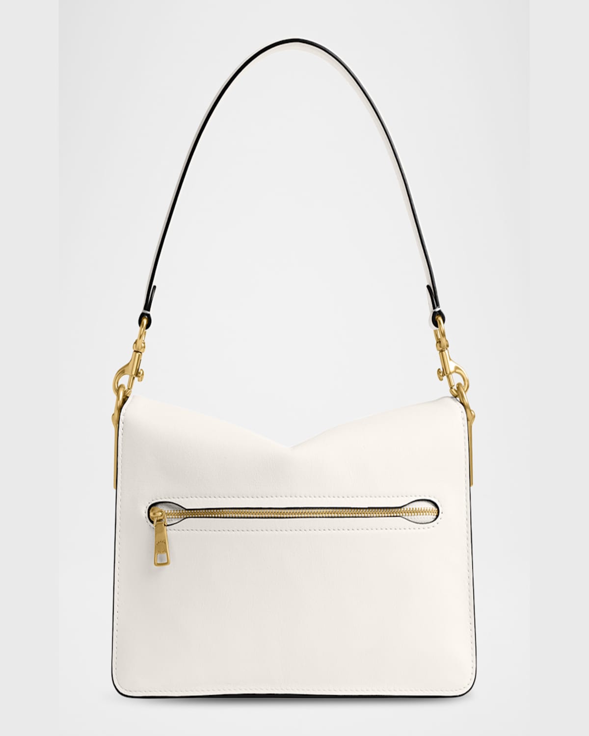 Coach Tabby Grain Leather Shoulder Bag With Chain In Chalk