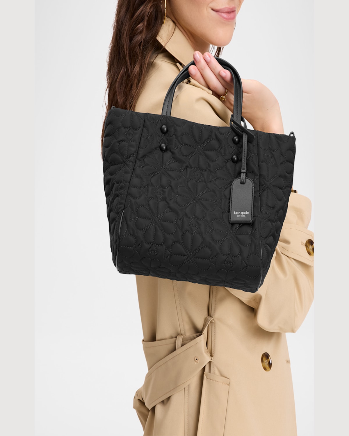 Kate Spade New York Tilly Quilted Small Tote Bag In Black