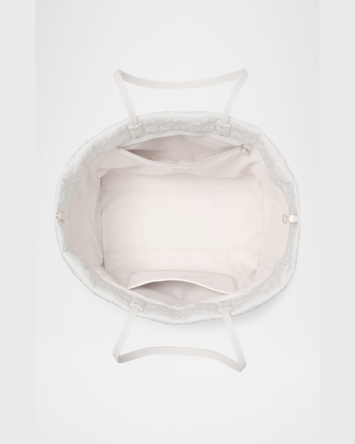 Kate Spade Tilly Large Quilted Fabric Tote Bag In White Dove