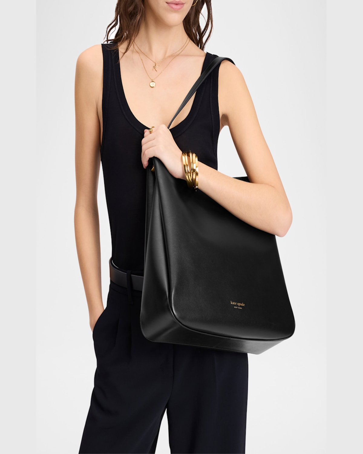 KATE SPADE GRACE LARGE GRAIN LEATHER HOBO BAG 