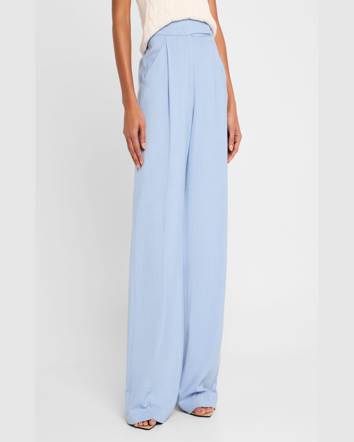 Veronica Beard Marbeau Wide-leg Pants In Bluebell