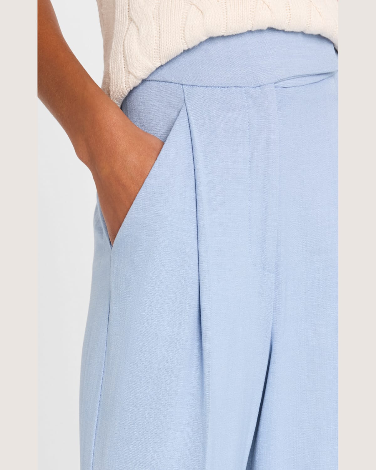Veronica Beard Marbeau Wide-leg Pants In Bluebell