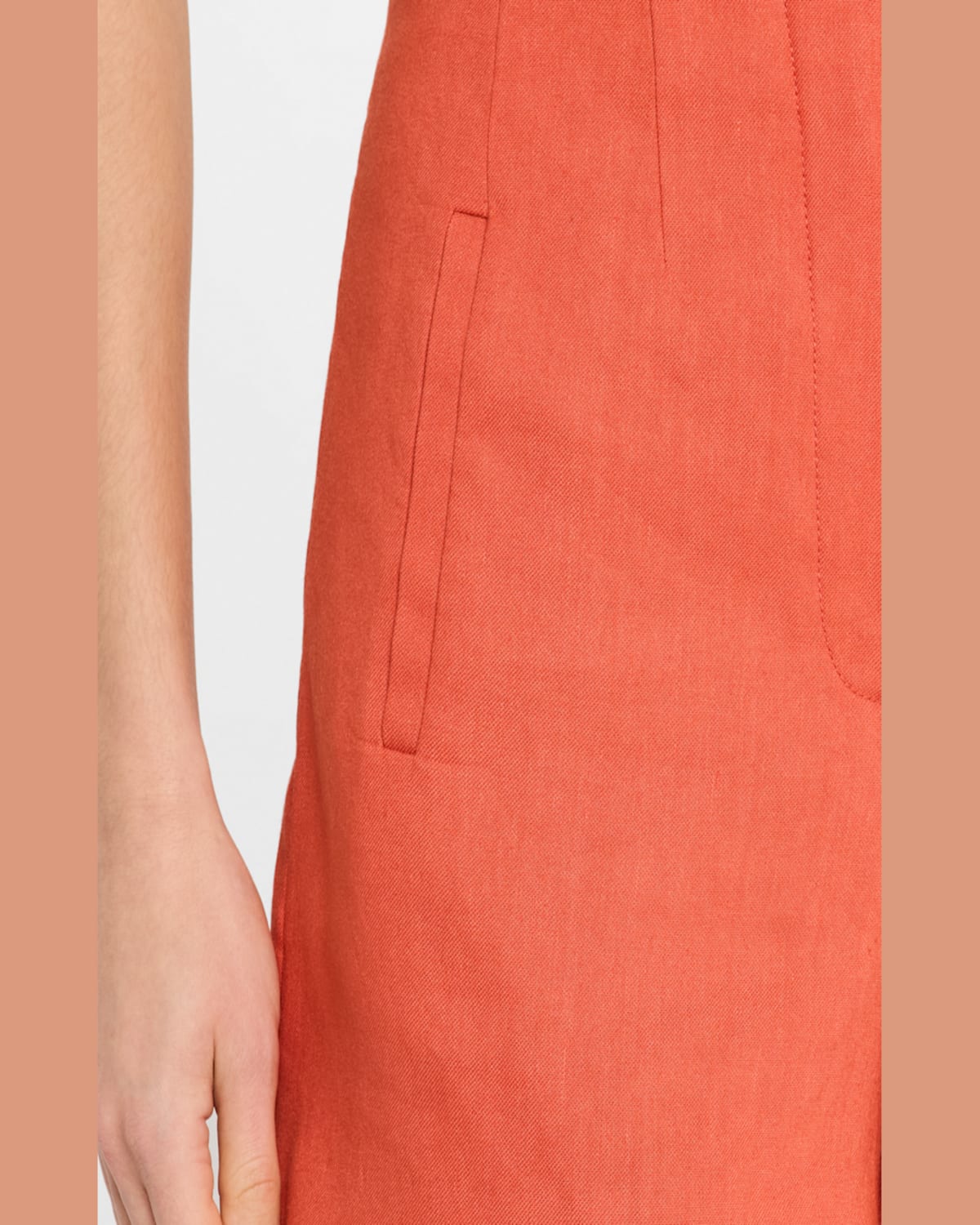 Veronica Beard Jerrel Chevron Stripe Cotton Blend Sleeveless Sweater In Persimmon