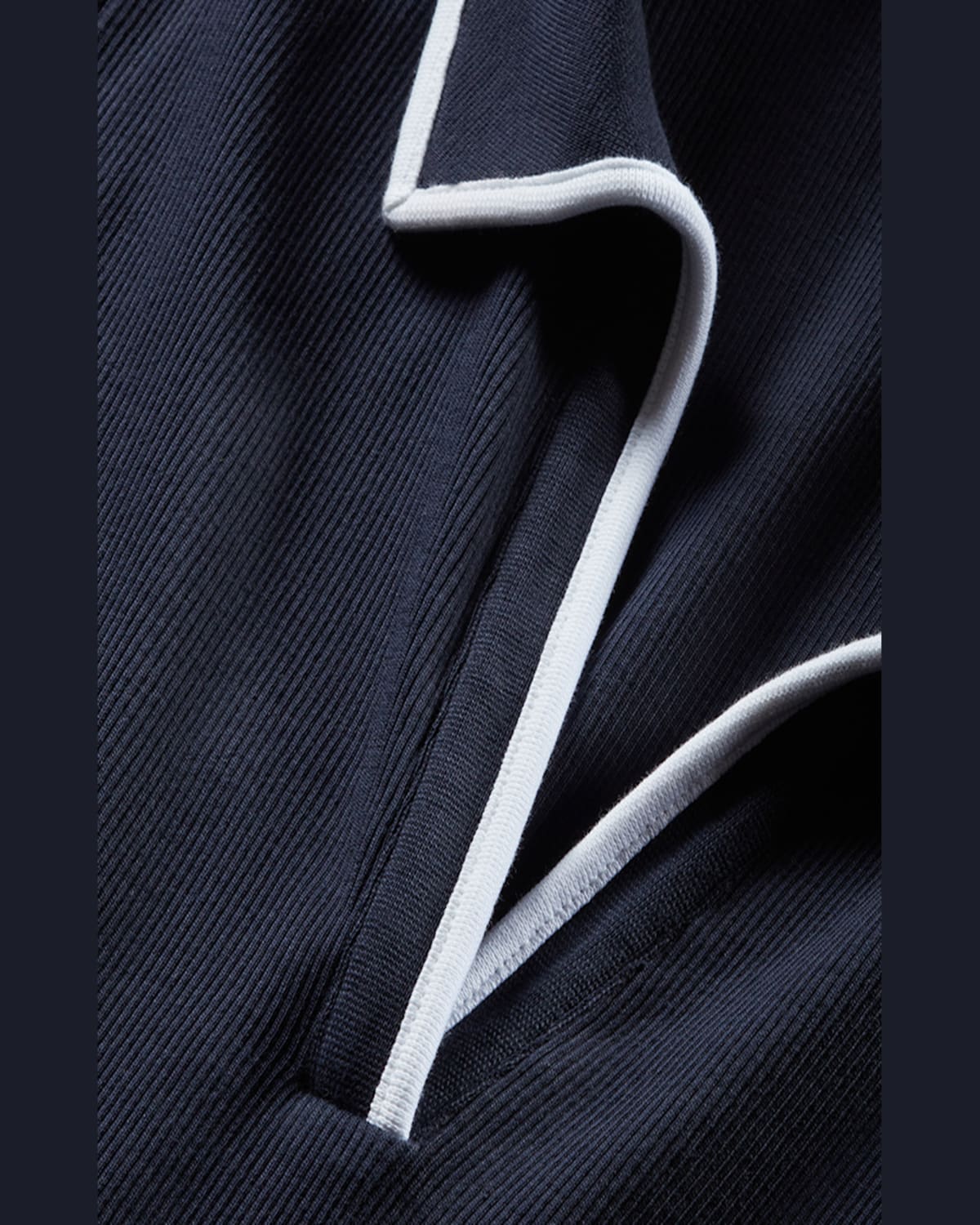 Veronica Beard Kearney Short-sleeve Polo Tee In Navy