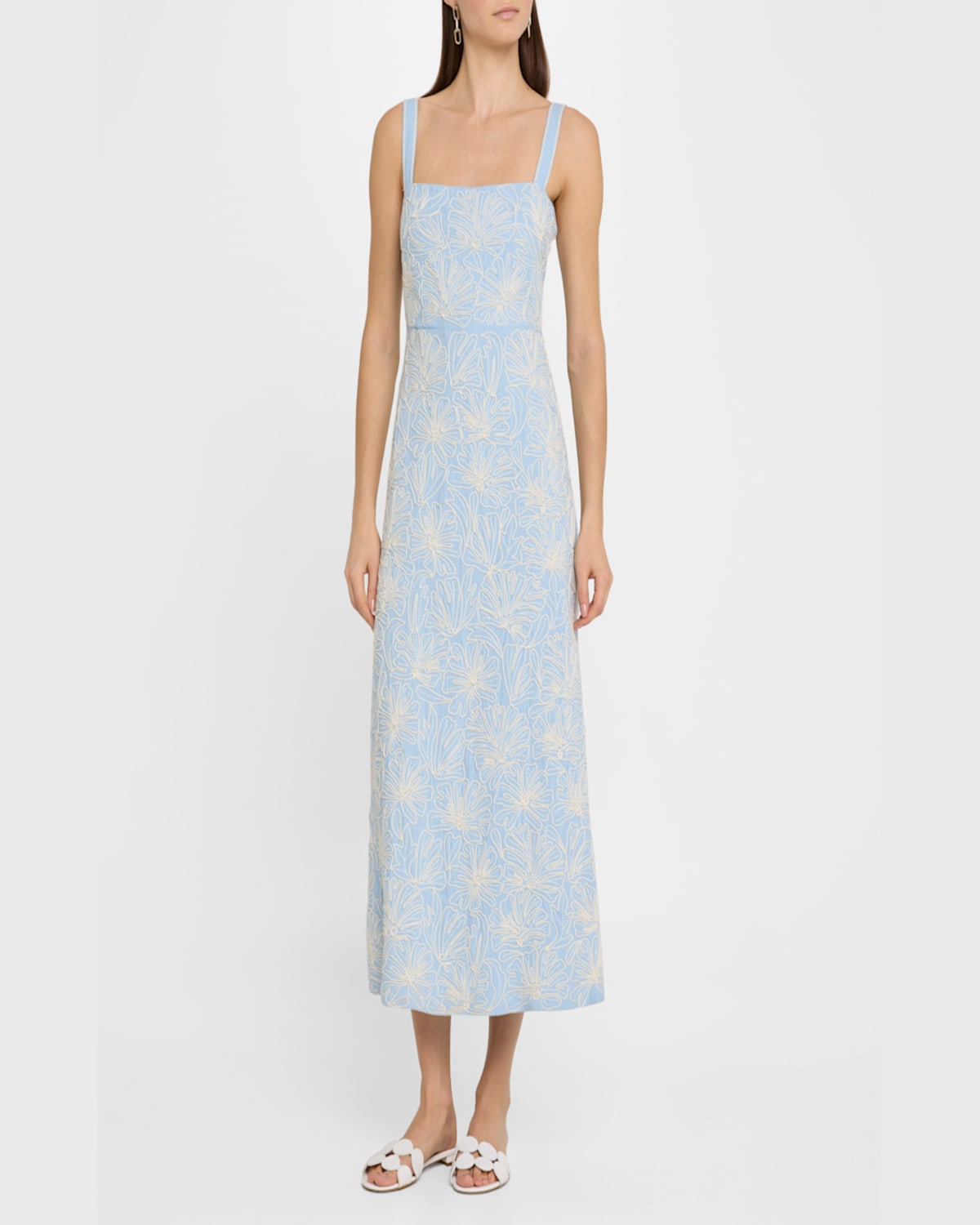 Veronica Beard Ella Floral A-line Midi Dress