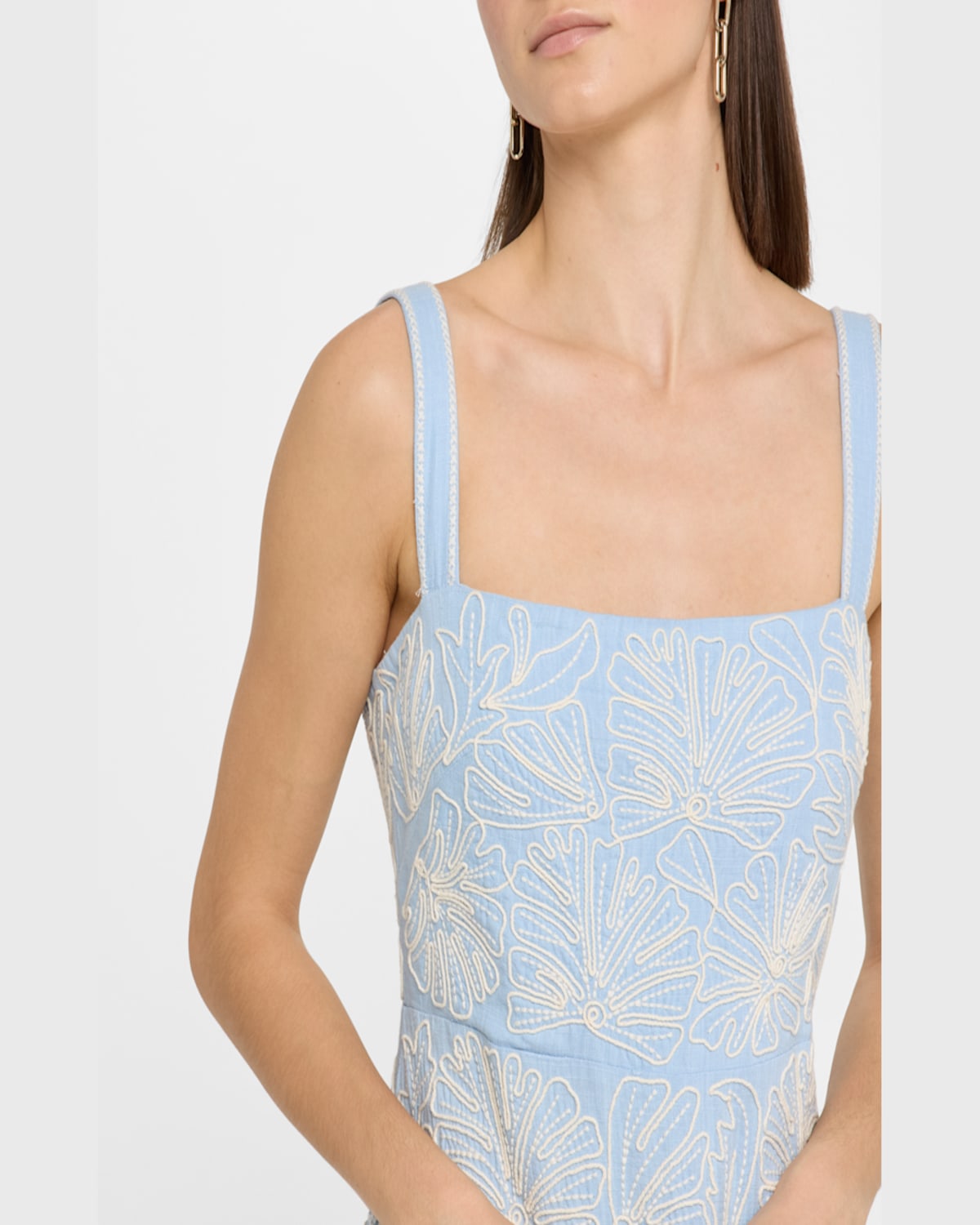 Veronica Beard Ella Floral A-line Midi Dress