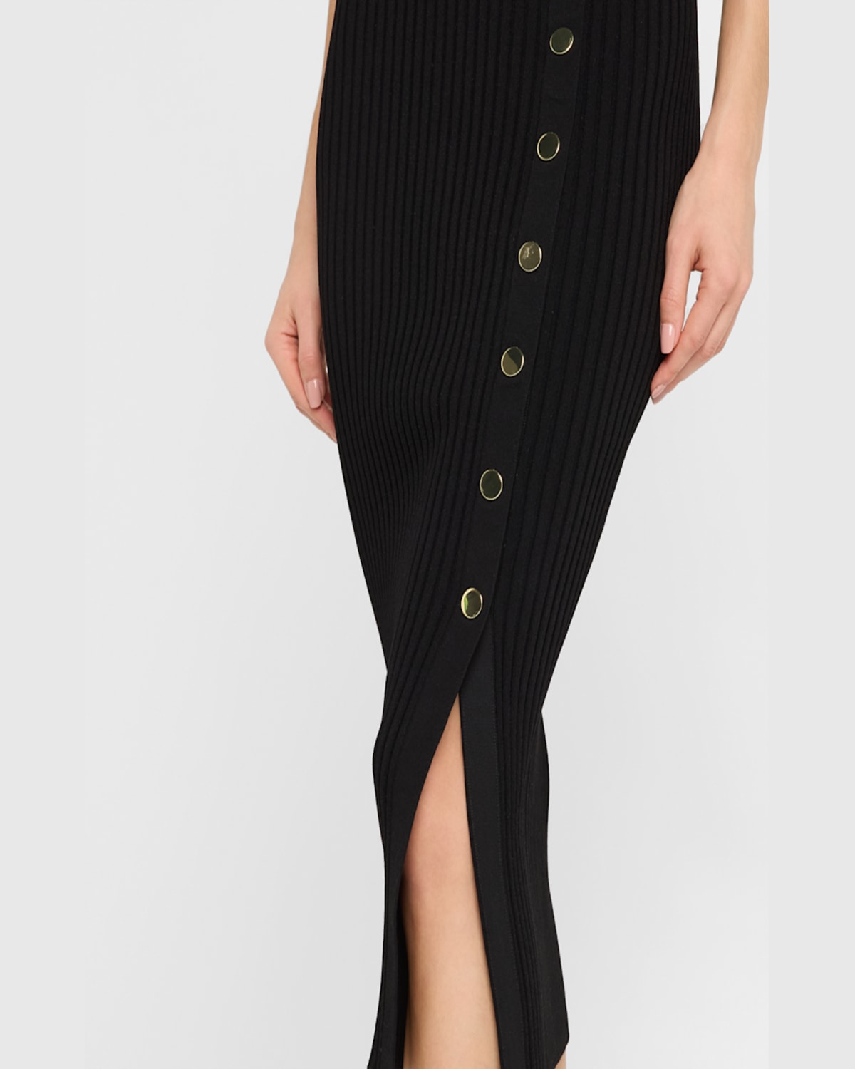 Shop Veronica Beard Tanner Buttoned Rib Midi Skirt In Black