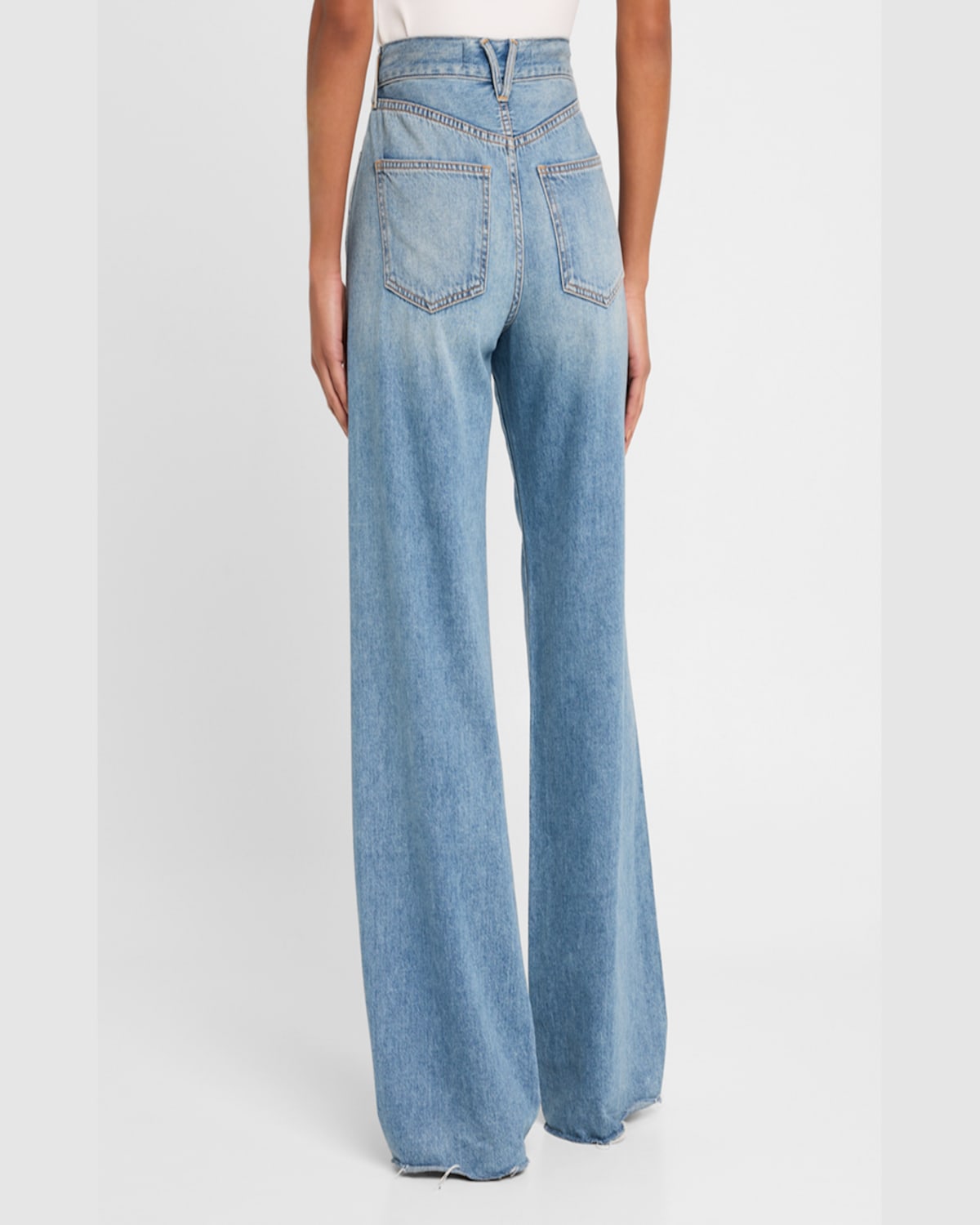 Veronica Beard Kasey High Rise Wide Leg Jeans In Dusted Glare In Dusted Glare