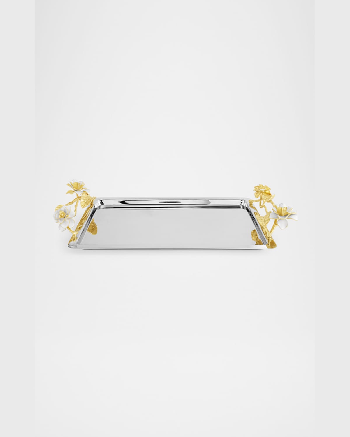 Michael Aram Gardenia Serving Tray In Silver