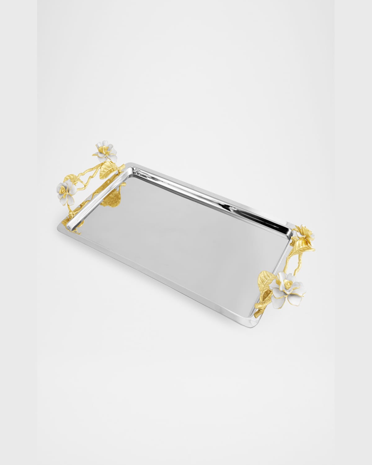 Michael Aram Gardenia Serving Tray In Silver