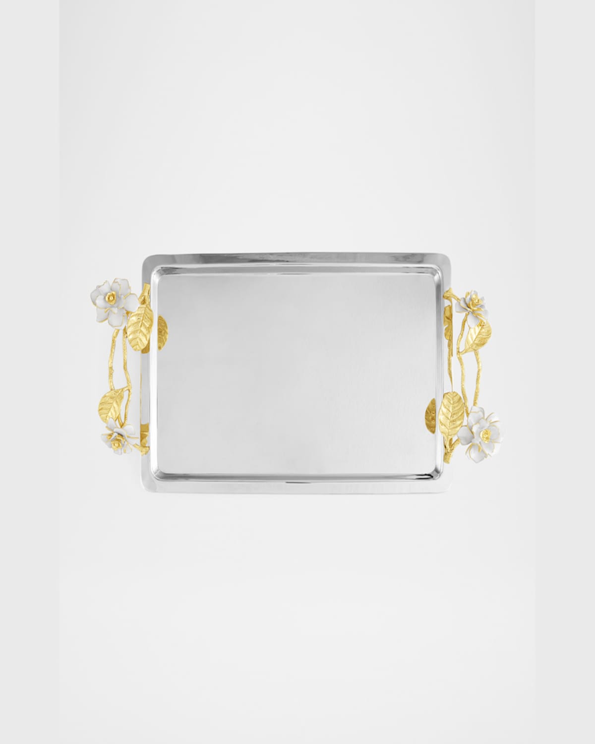 Michael Aram Gardenia Serving Tray In Silver