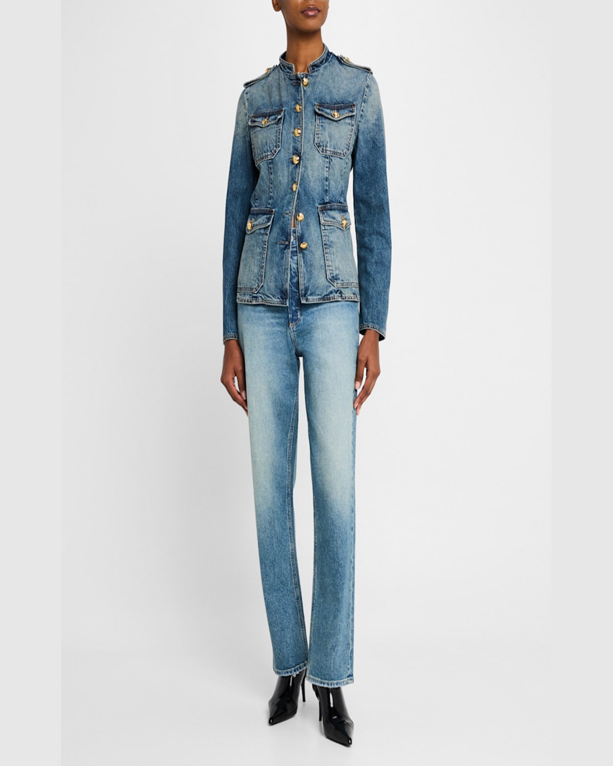 Nili Lotan Geraldine Denim Jacket In Geraldine Denim Jacket