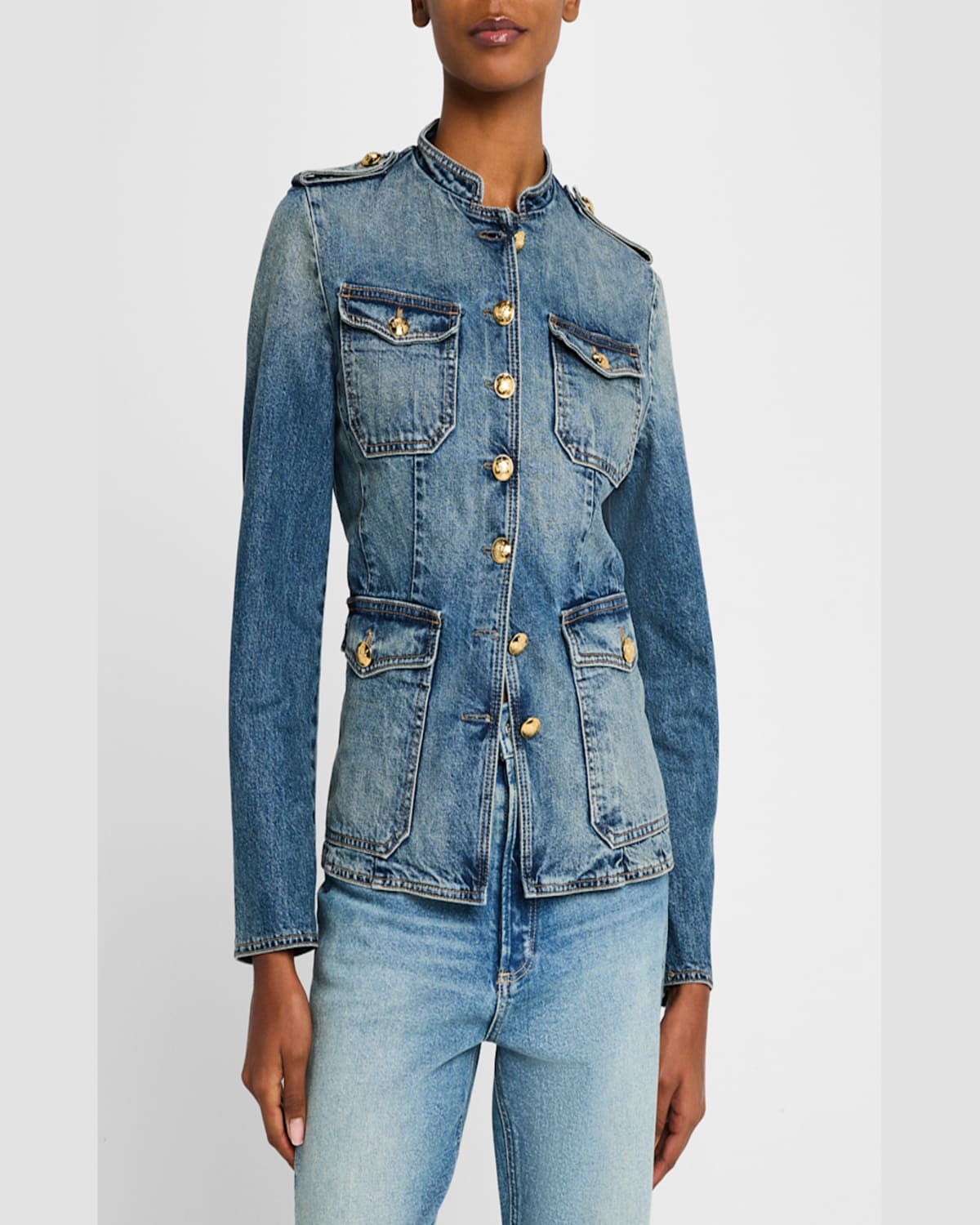Nili Lotan Geraldine Denim Jacket In Geraldine Denim Jacket