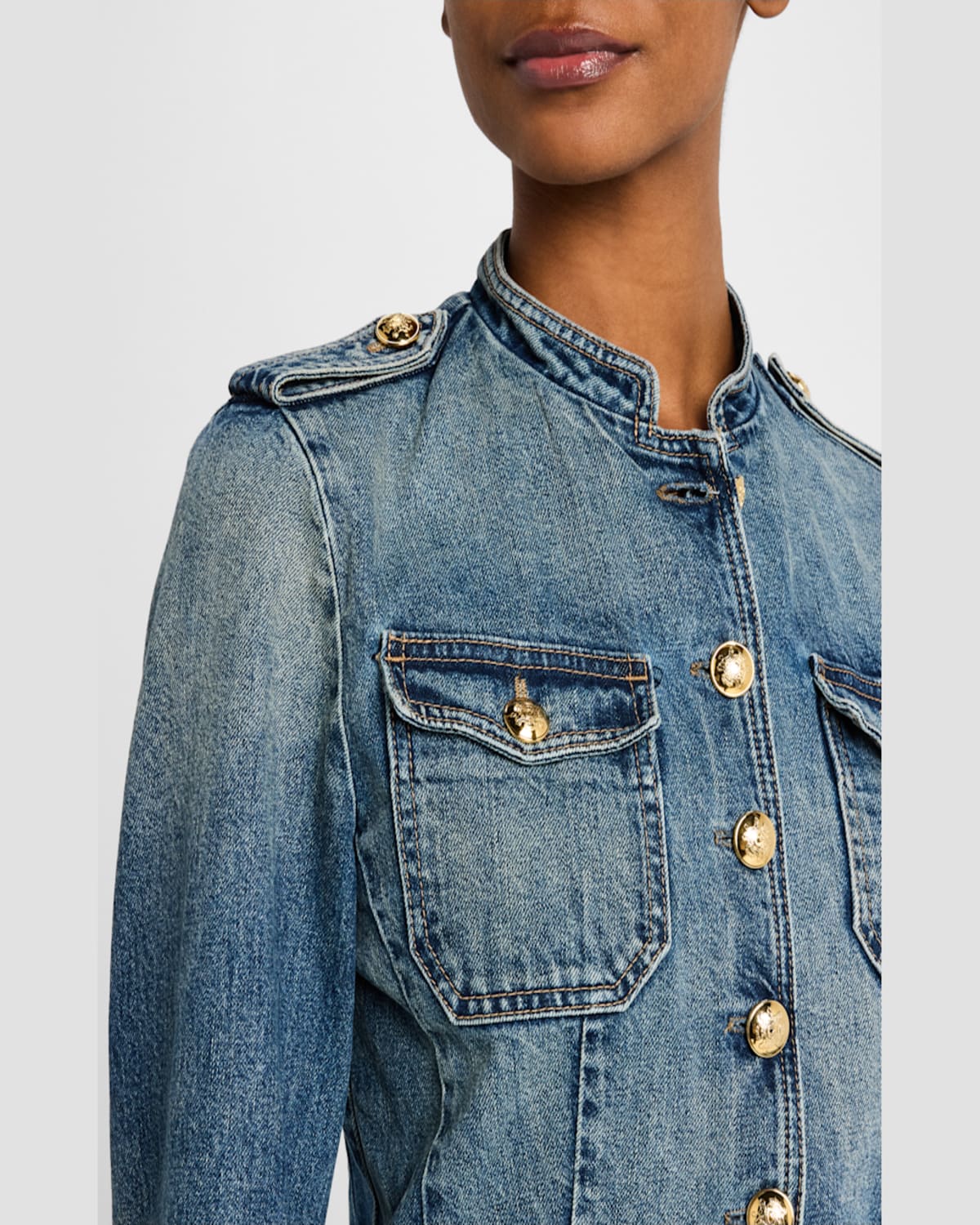Nili Lotan Geraldine Denim Jacket In Geraldine Denim Jacket