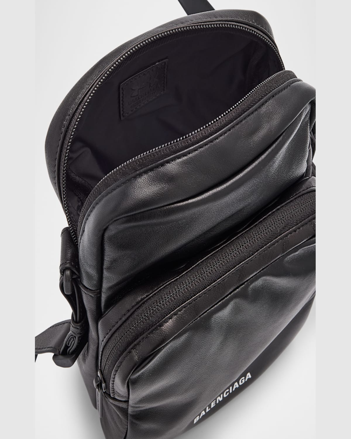 Balenciaga Man Black Crossbody Bags In 1000 Black