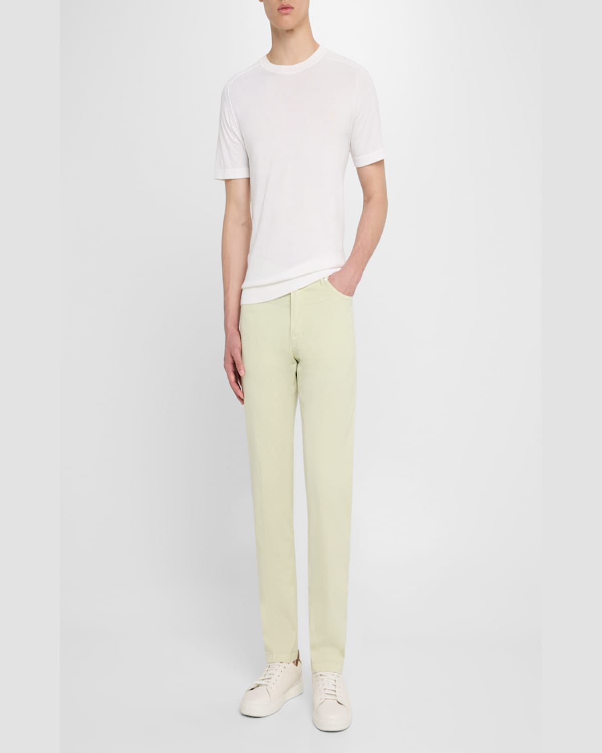 Marco Pescarolo Men's Superlight Micropique 5-pocket Pants In Light Green