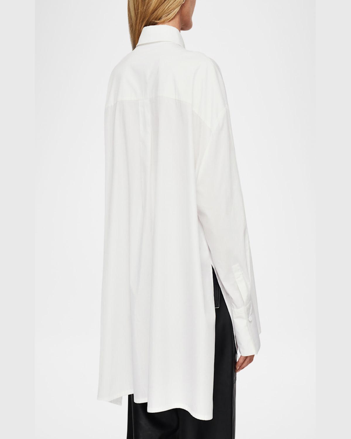Joseph Bacar Striped Cotton Poplin Blouse In Bw Quail