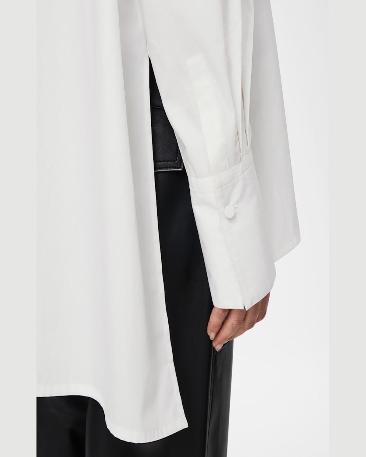 Joseph Bacar Striped Cotton Poplin Blouse In Bw Quail